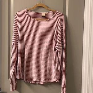 Red and white stripped long sleeve